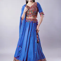 Utsav Fashion Ethnic Motifs Embroidered Ready to Wear Lehenga & Blouse With Dupatta-picture-11