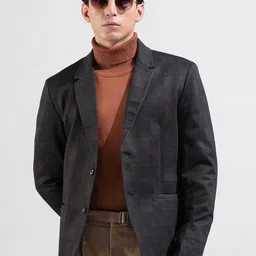 The Indian Garage Co. X Luxe Printed Comfort-Fit Single Breasted Blazer-picture-24