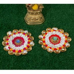 Sellplus 2Pcs Yellow & Red Papergajra T-light Candle Holders-image-23