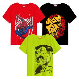 Marvel by Miss and Chief Boys 3 Printed Bio Finish Applique T-shirt-image-75