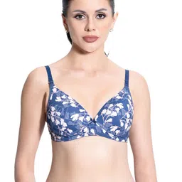 VStar Women Floral Printed Medium Coverage Lightly Padded T-shirt Bra-picture-17