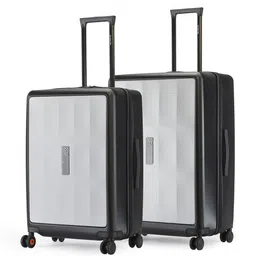 Nasher Miles Set Of 2 Zanzibar Color-Block Hard Sided Large & Medium Trolley Suitcase-37