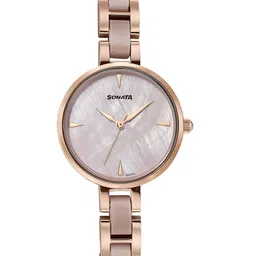 Sonata Women Printed Dial & Stainless Steel Bracelet Style Straps Analogue Watch 87064KD02-image-34