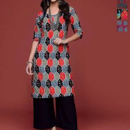 Anouk Rustic Selection Of 4 Printed Straight Kurtas-image-78