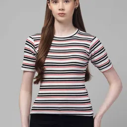 Western Darji Women Striped Cotton Fitted Top-picture-35