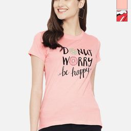 Dreambe Women Pack Of 3 Typography Printed Round Neck Cotton T-shirts-picture-39