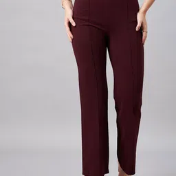 all about you Women Flared High-Rise Regular Trousers-image-71