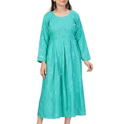 BAESD Girl Round Neck Embellished  Long Sleeves Fit and Flare Dress-picture-34