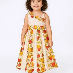 BAESD Girls Floral Printed Fit-Flare Maxi Dress-image-20