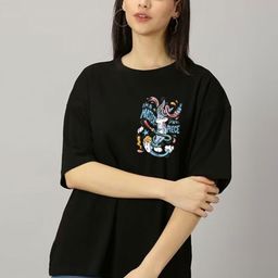 Kushi Flyer Women Printed Applique T-shirt-picture-13
