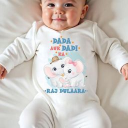 KNITROOT Infants Kids Printed Cotton Round Neck Rompers-picture-24