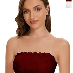 ComfyStyle Floral Bandeau Bra Full Coverage Lightly Padded-8
