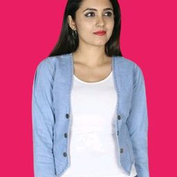 OOTPTAANG Cotton Crop Button Shrug-11