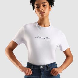 Calvin Klein Jeans Women Typography Printed Round Neck Slim Fit Cotton-image-48