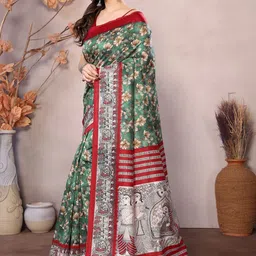 KALINI Kalamkari Art Silk Saree-image-82