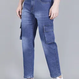 CLUBROCKS Men Jean Slim Fit Mid-Rise Light Fade Stretchable Jeans-picture-47