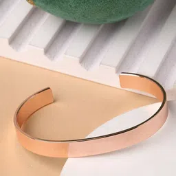 Anouk Men Stainless Steel Rose Gold-Plated Cuff Bracelet-image-78