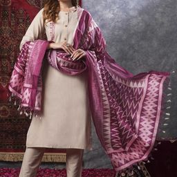 GoSriKi Women Regular Kurta with Trousers & With Dupatta-picture-4