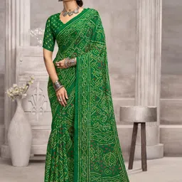Panzora Bandhani Poly Chiffon Bandhani Saree-image-37