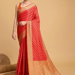 MARUTI ART Woven Design Zari Pure Silk Patola Saree-image-9