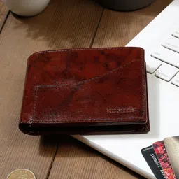 Kosher Men Textured Leather Two Fold Wallet-45