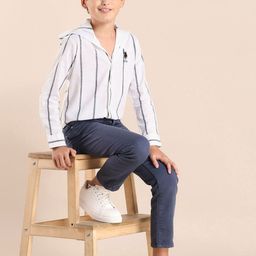U.S. Polo Assn. Kids Boys Boxy Opaque Striped Casual Shirt-picture-16