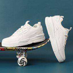 JQR Men Colourblocked PU Sneakers-image-55