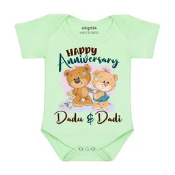 Arvesa Happy Anniversay Dadu & Dadi Printed Bodusuit-picture-25
