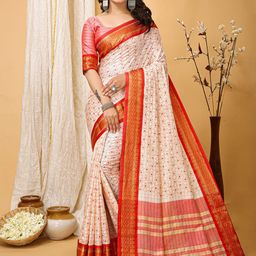 DIVASTRI Printed Woven Design Border Saree-35