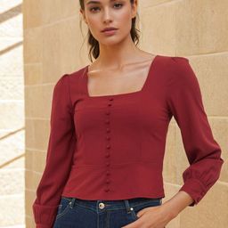 Stylecast X Slyck Puff Sleeve Crop Top-49