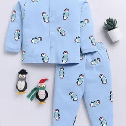 Clt.s Kids Cartoon Characters Printed Pure Cotton Night suit-image-55