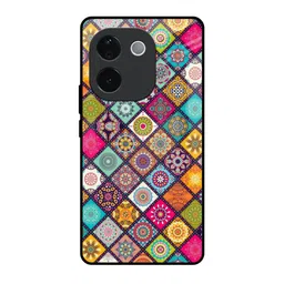 QRIOH Geometric Printed Vivo T3 Pro 5G Back Case Mobile Accessories-image-66