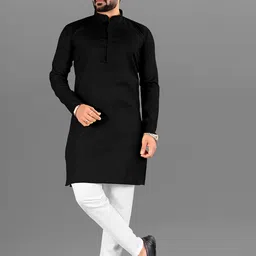 Attigo Men Mandarin Collar Kurta with Pyjamas-picture-29