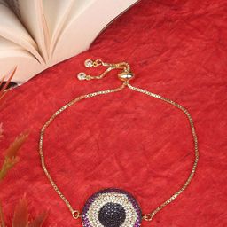 KPOP Brass Cubic Zirconia Gold-Plated Charm Bracelet-image-34