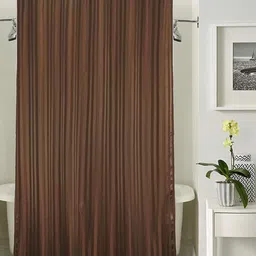 213.01 cm (7 ft) PVC Shower Curtain Single Curtain-image-87
