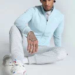 Puma Zippered Full-Zip Pure Cotton Slim Fit Jacket-image-97