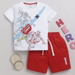 LITTLE NINJA Boys Printed T-shirt with Shorts-image-64