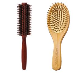 OROSSENTIALS Set Of 2 Wooden Hair Brush-48