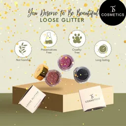 TS COSMETICS Loose Glitter High Shine Eyeshadow - 12 g - Date Night image 5
