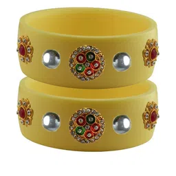Vidhya Kangan Multi-Coloured Brass Bangles-image-38