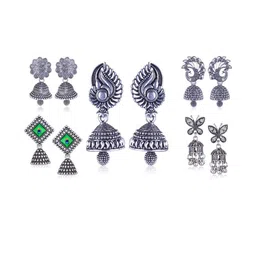 Sangria Silver-Plated Alloy Earrings-98