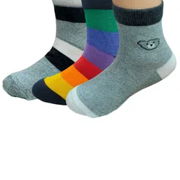 AHC Kids Pack Of 3 Cotton Ankle-Length Socks-13