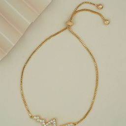 ARTKLIM Stainless Steel Gold-Plated Artificial Stones Studded Wraparound Bracelet-image-51