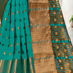 Anouk Rustic Woven Design Zari Taant Saree image 3