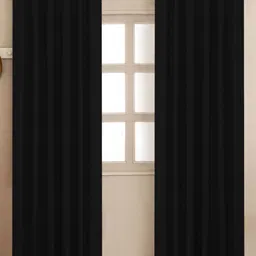 HOMEMONDE Black 2 Pieces Black Out Window Curtains-image-60