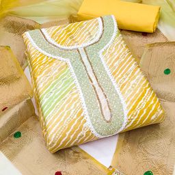 HERE&NOW Embellished Unstitched Dress Material-picture-41