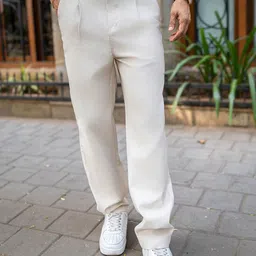 Maniac Men Solid Comfort Mid-Rise Pleated Regular Trousers-image-91