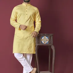 Anaita Men Thread Work Kurta-image-26