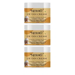 Newsio Set Of 3 De-Tan Cream - Sun Tan Removal Dead Cells With Milk - 50 g Each-50