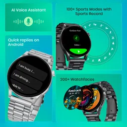 Fastrack Radiant FX4 1.51 EdgeX AMOLED Display Working Crown BT Calling IP68 Smart Watch image 4